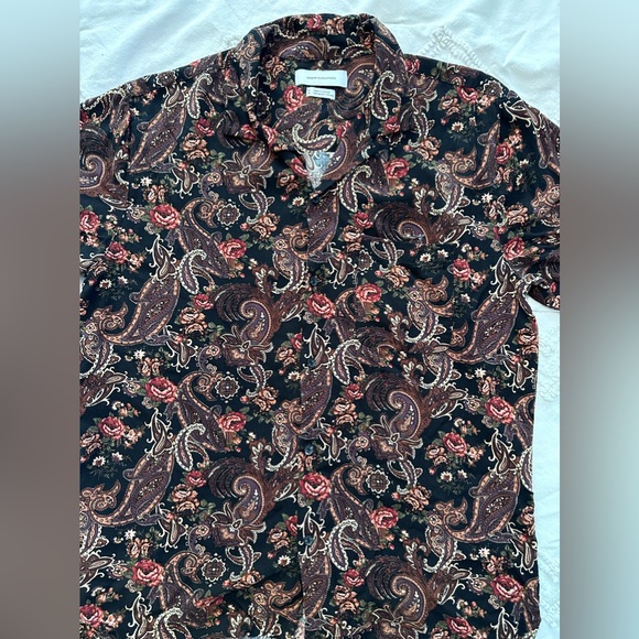 Urban Outfitters Shirts | Mens Black Floral, Size: M - Picture 5 of 6